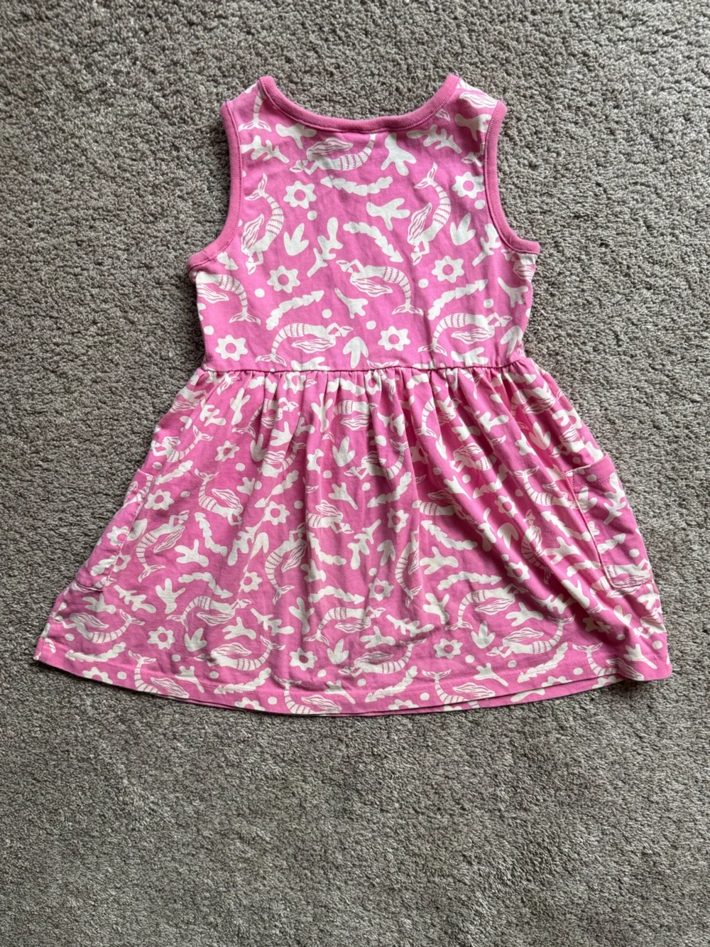 Hanna Andersson Pink Mermaid Sleeveless Playground Dress with Pockets